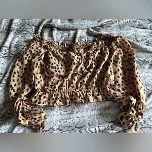 Cheetah print crop top